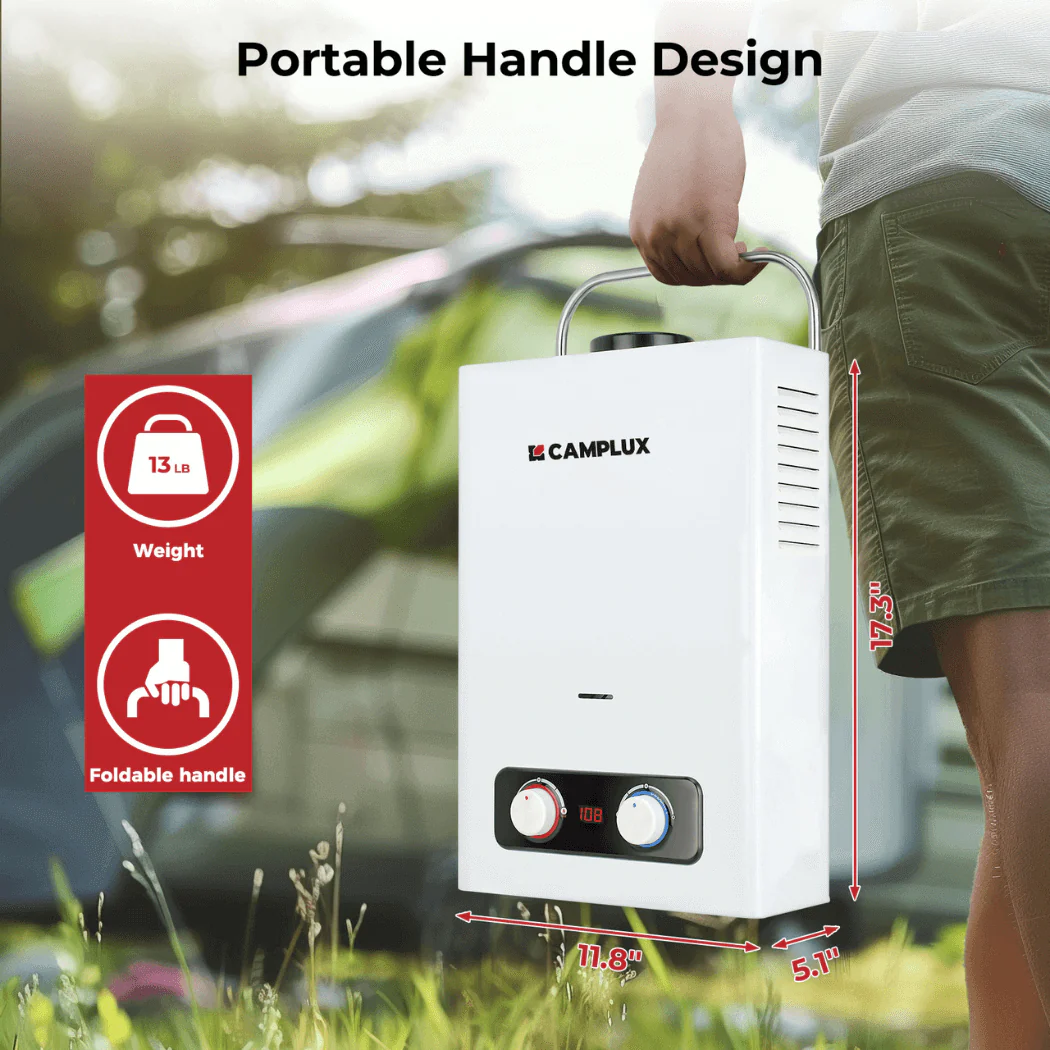 1.58 GPM Outdoor Propane Hot Water Heater with Rain Cap - Image 5