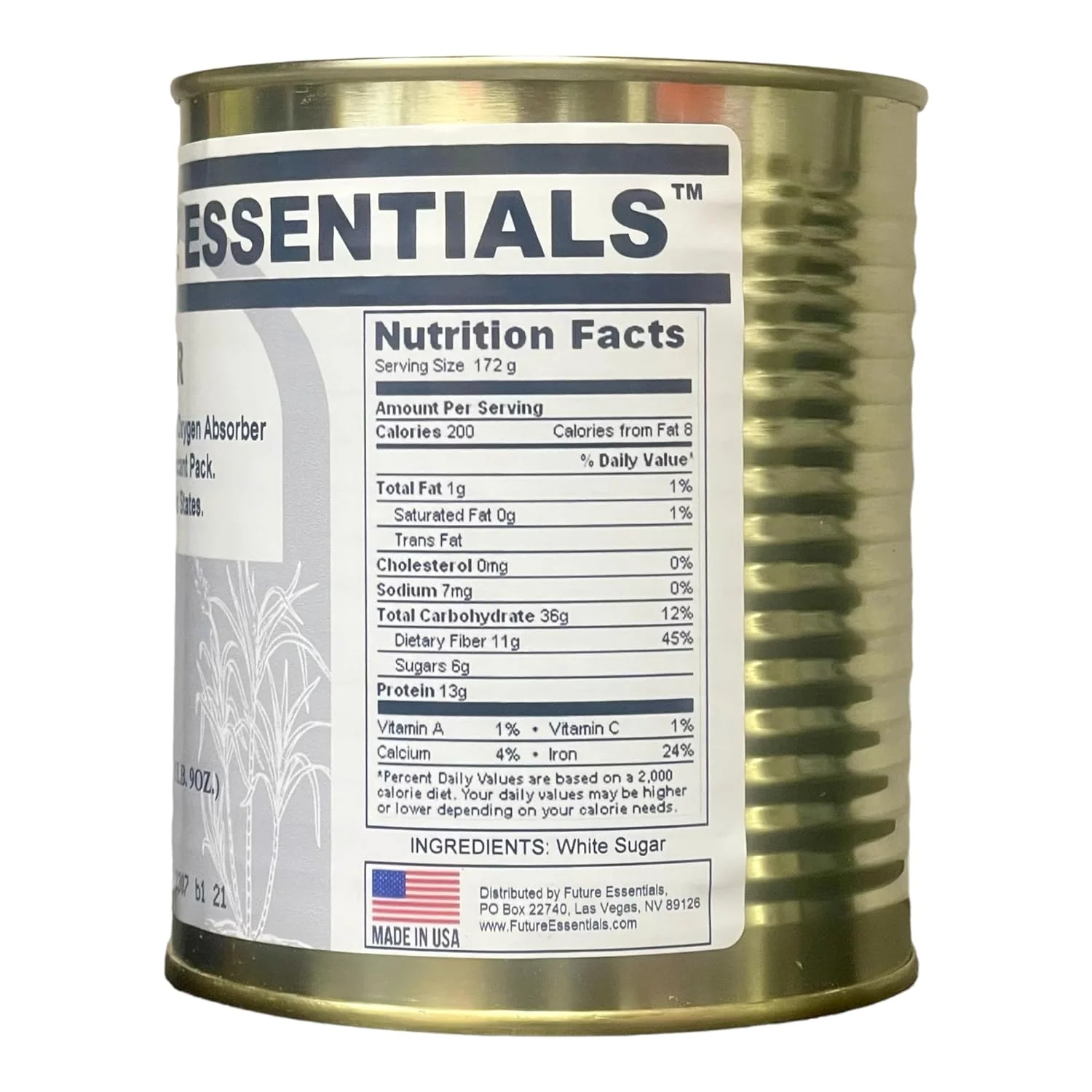 Future Essentials - Canned Granulated White Sugar #2.5 Can - 12 Pack - Image 3