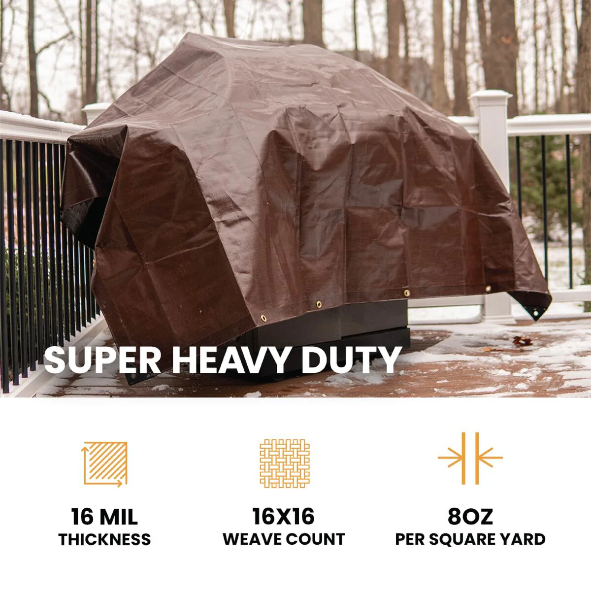 10’ x 10’ Super Heavy Duty Poly Tarp - Image 7