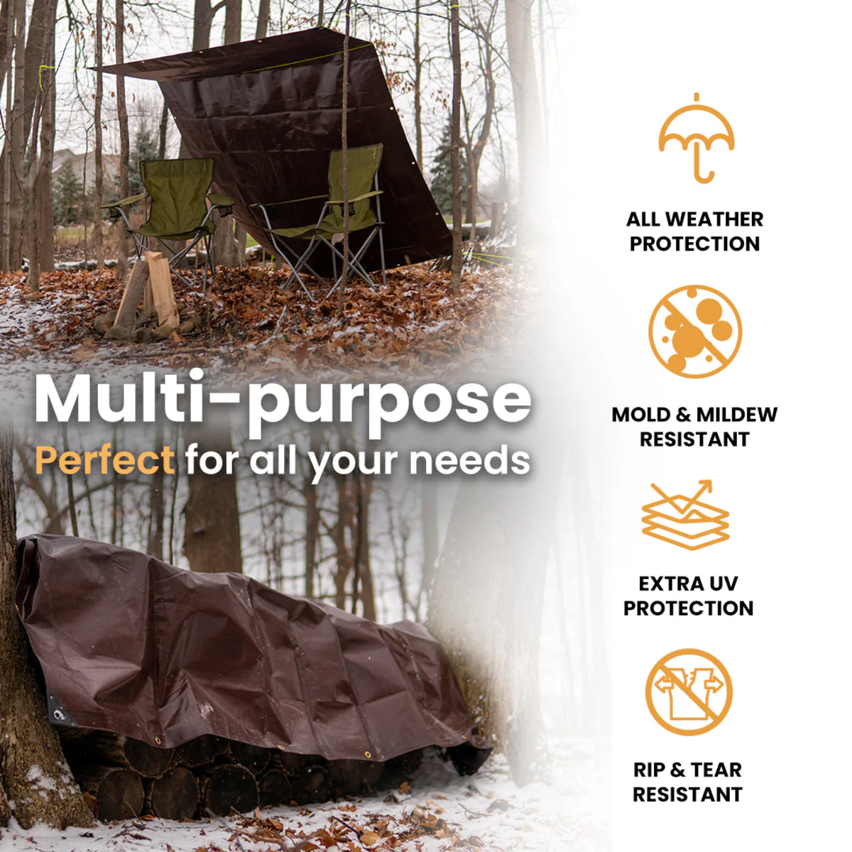 10' x 20' Super Heavy Duty Poly Tarp - Image 5