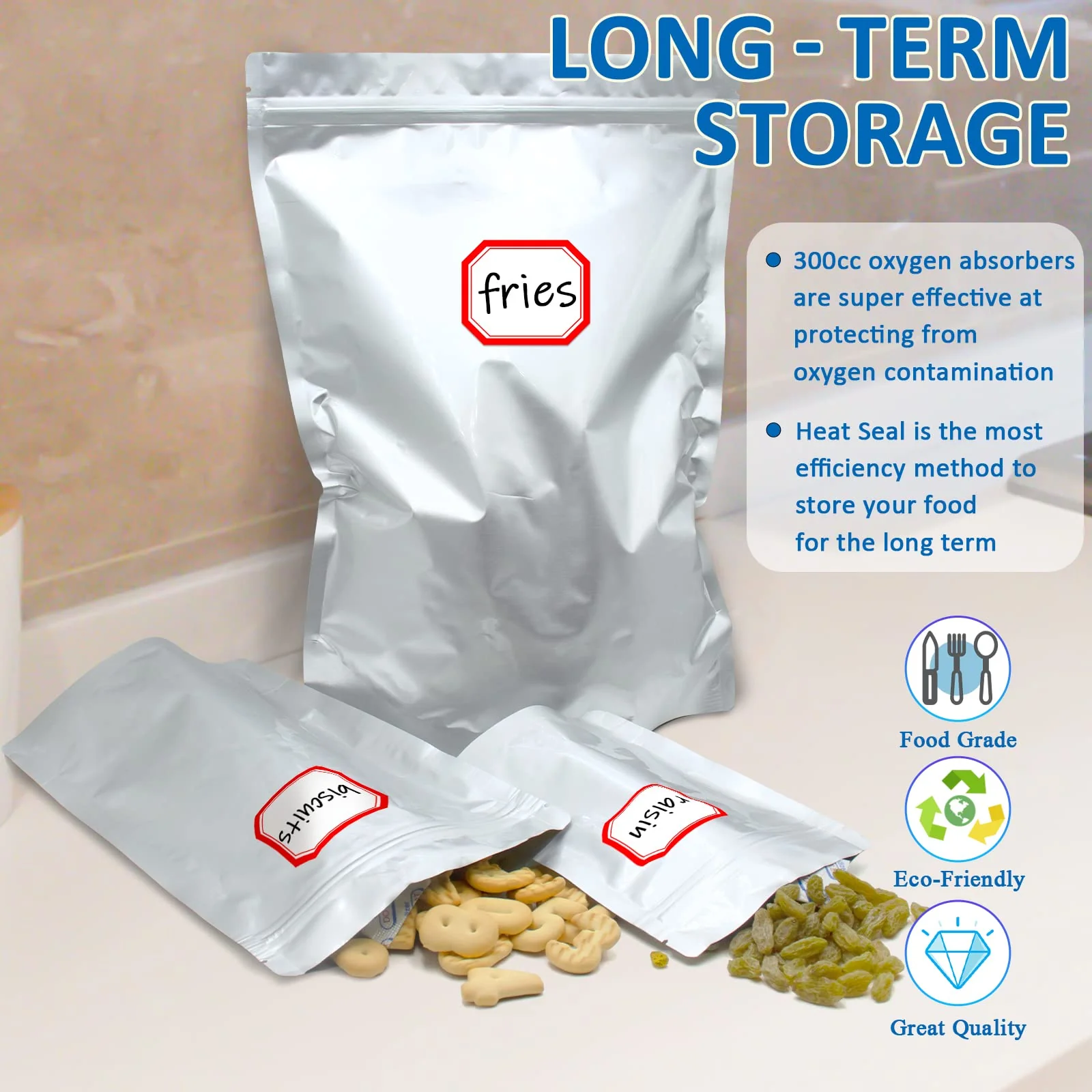 Mylar Bags 100-Pack w/ Oxygen Absorbers - Image 6