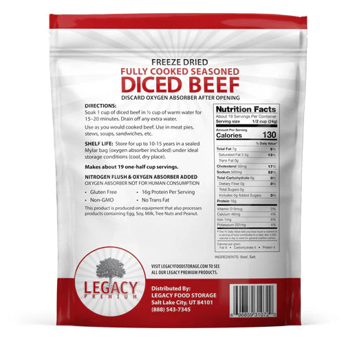 100% USDA Freeze Dried Beef Dices - Image 3