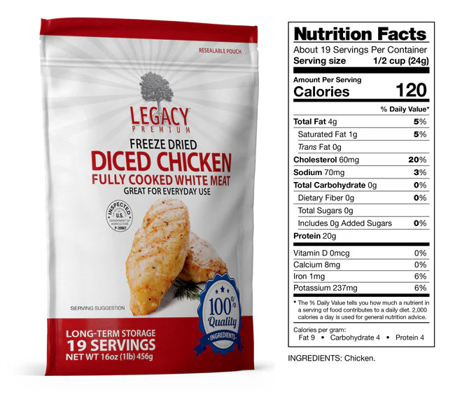 100% USDA Freeze Dried Chicken Dices - Image 4