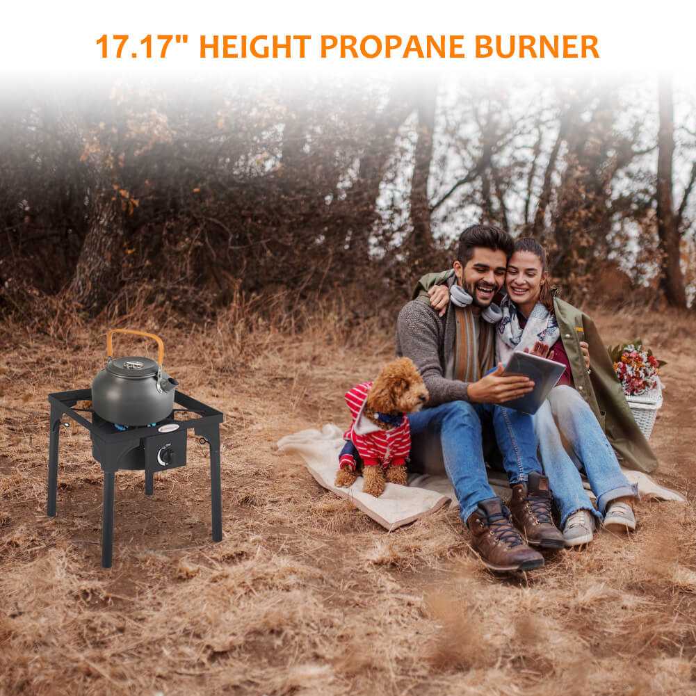 130,000 BTU High Pressure Single Propane Burner Perfect for Home Brewing, Turkey Fry, Maple Syrup Prep - Image 9