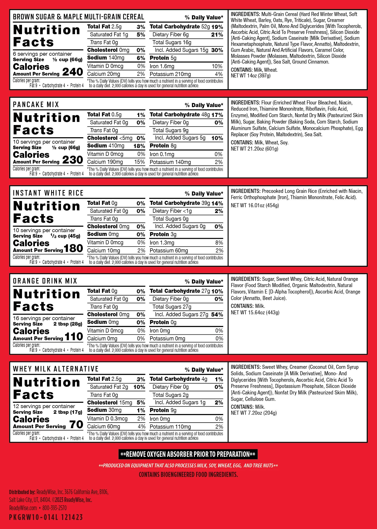 ReadyWise - 14-Day Emergency Food Bucket - Image 5