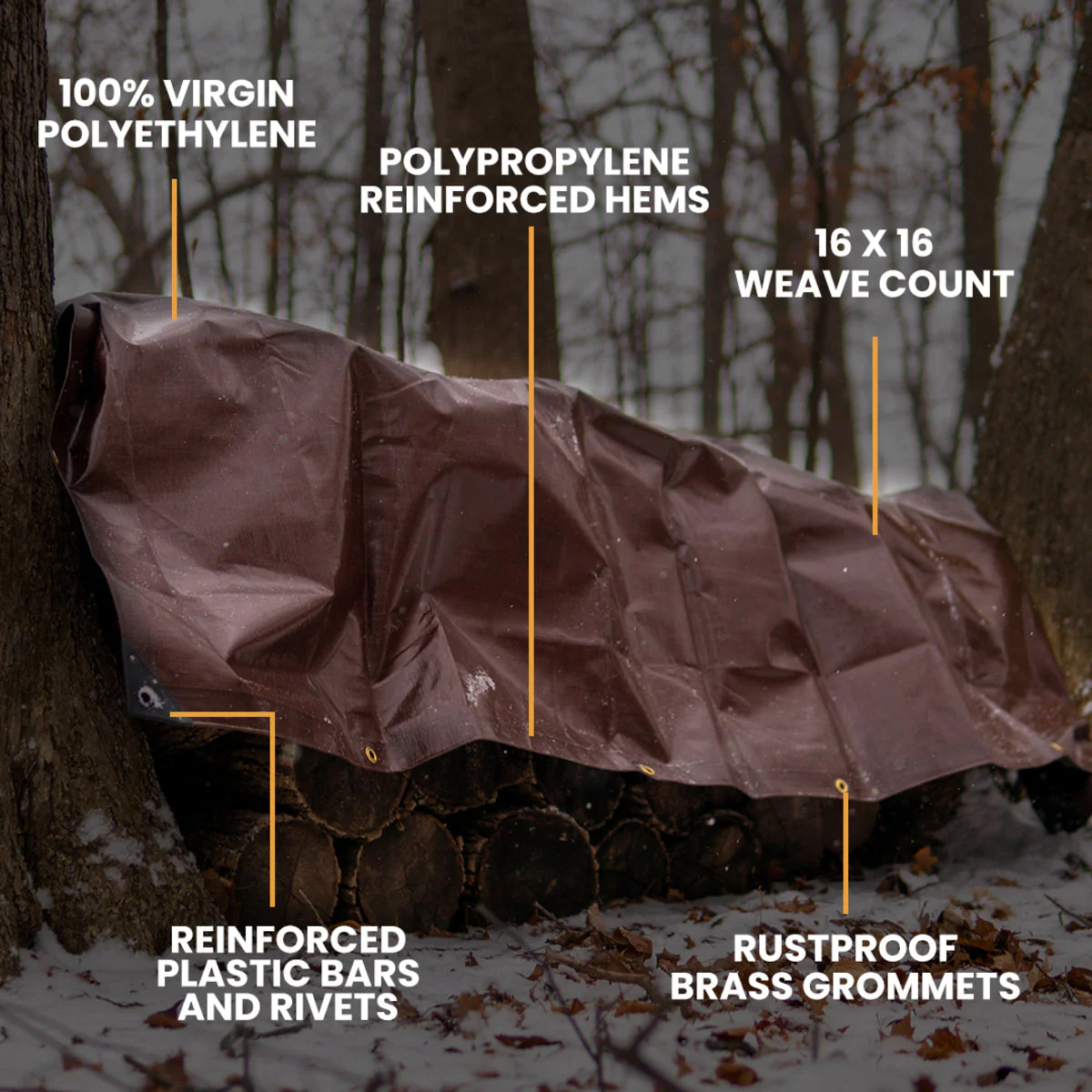 18’ x 24’ Super Heavy Duty Poly Tarp - Image 4