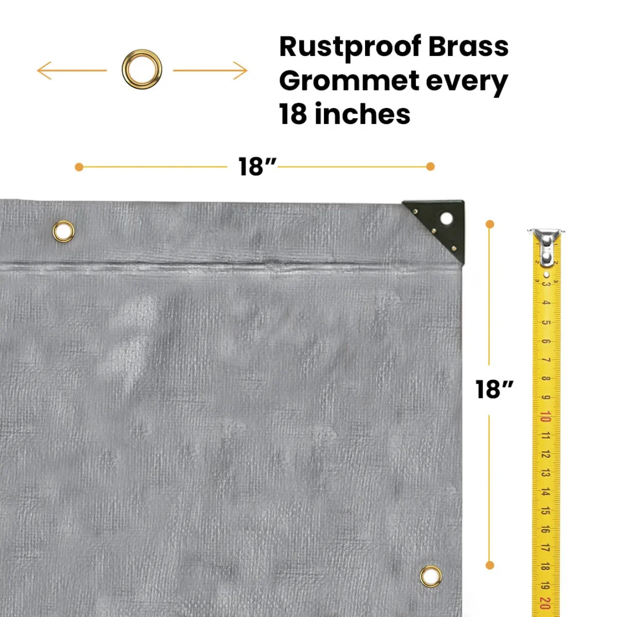 20’ x 20’ Super Heavy Duty Poly Tarp - Image 16