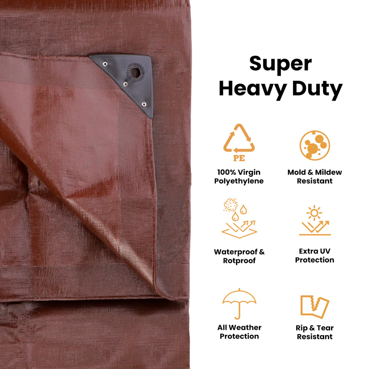 20’ x 20’ Super Heavy Duty Poly Tarp - Image 2