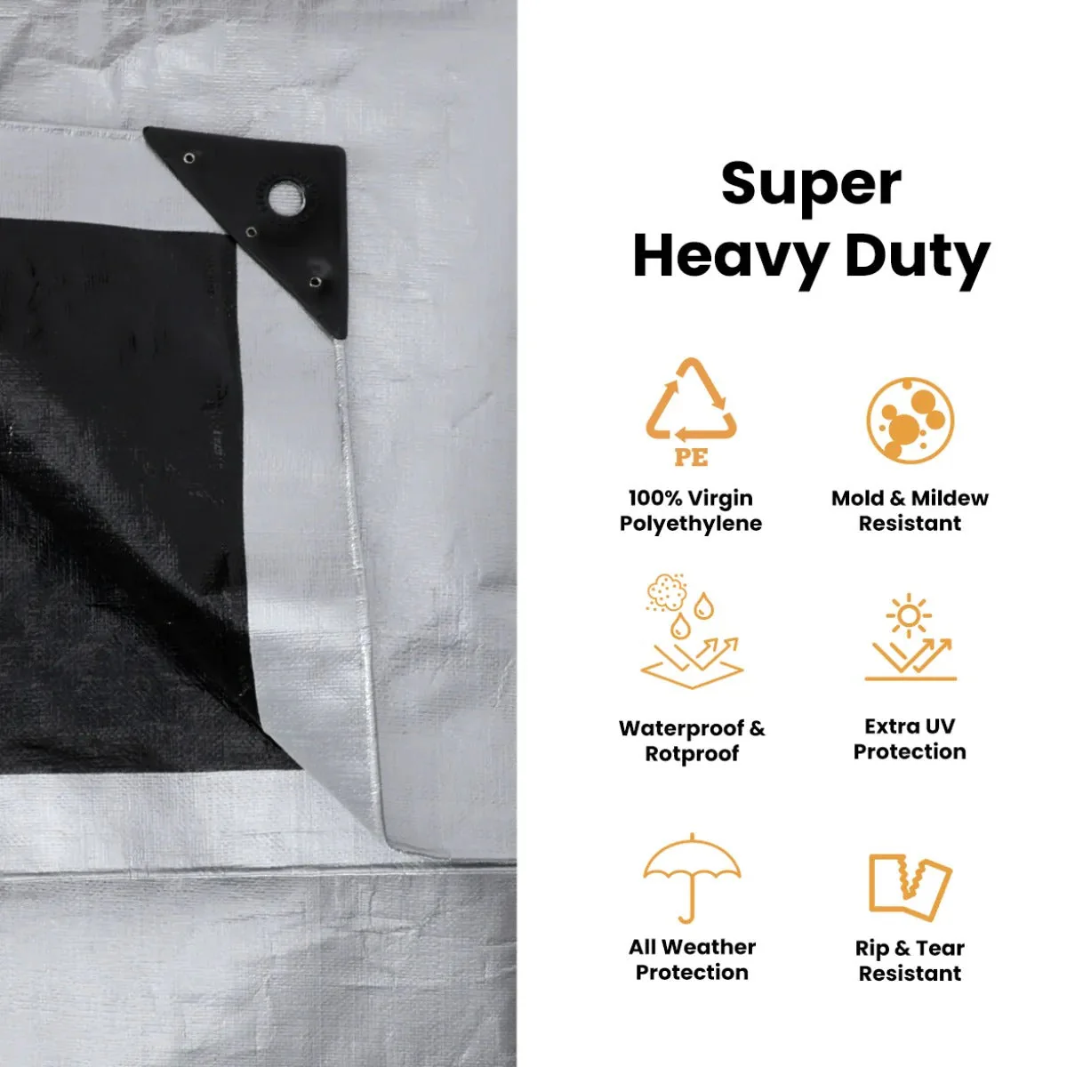 30’ x 50’ Super Heavy Duty Poly Tarp - Image 10