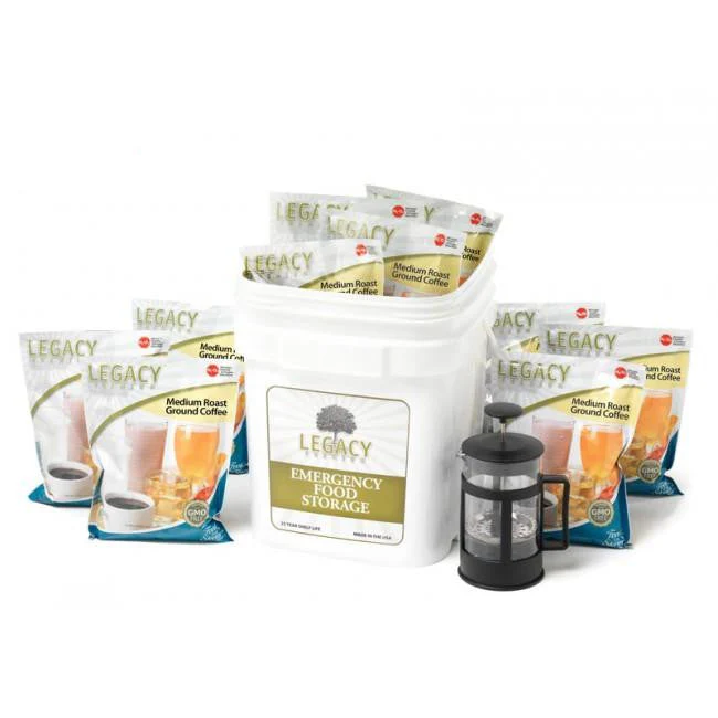 350 Serving Ground Coffee Bucket with French Press - Image 7