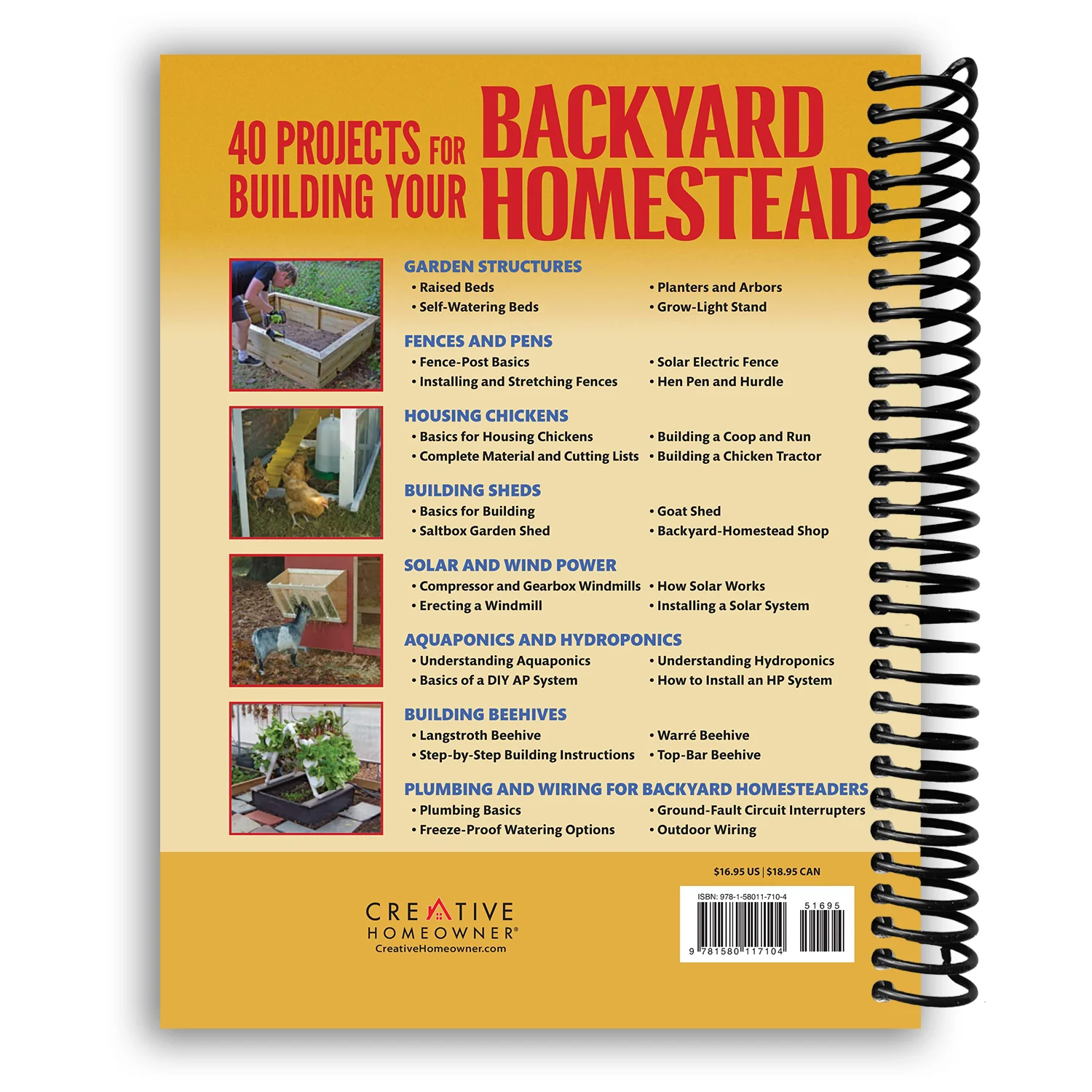 40 Projects for Building Your Backyard Homestead: A Hands-on, Step-by-Step Sustainable-Living Guide (Spiral Bound) - Image 2