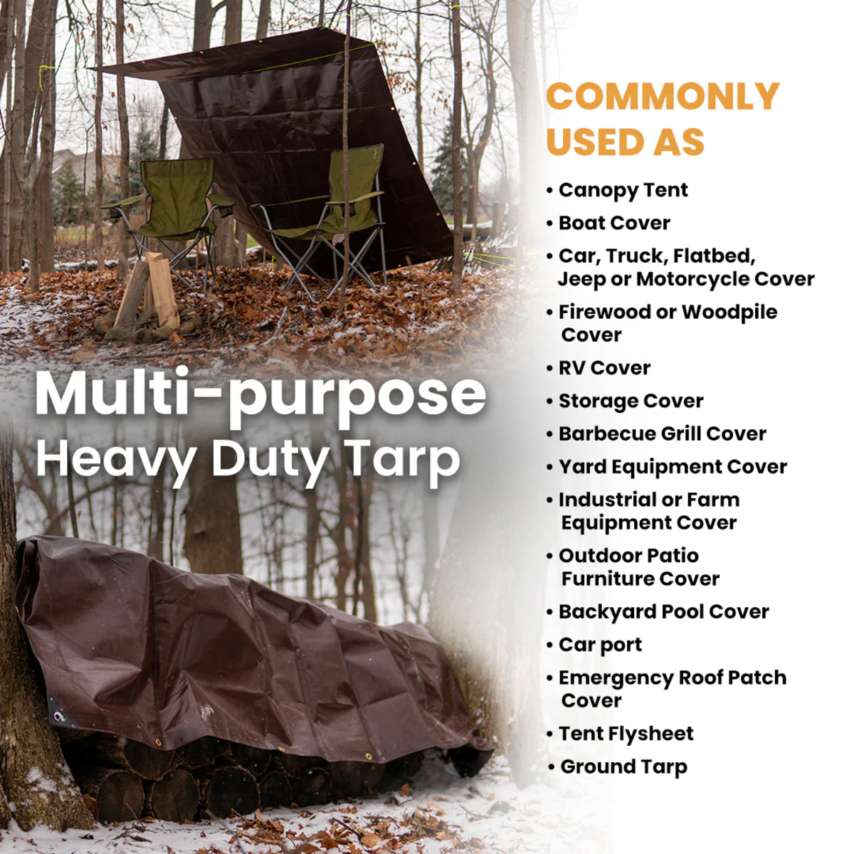 50' x 100' Super Heavy Duty Poly Tarp - Image 5