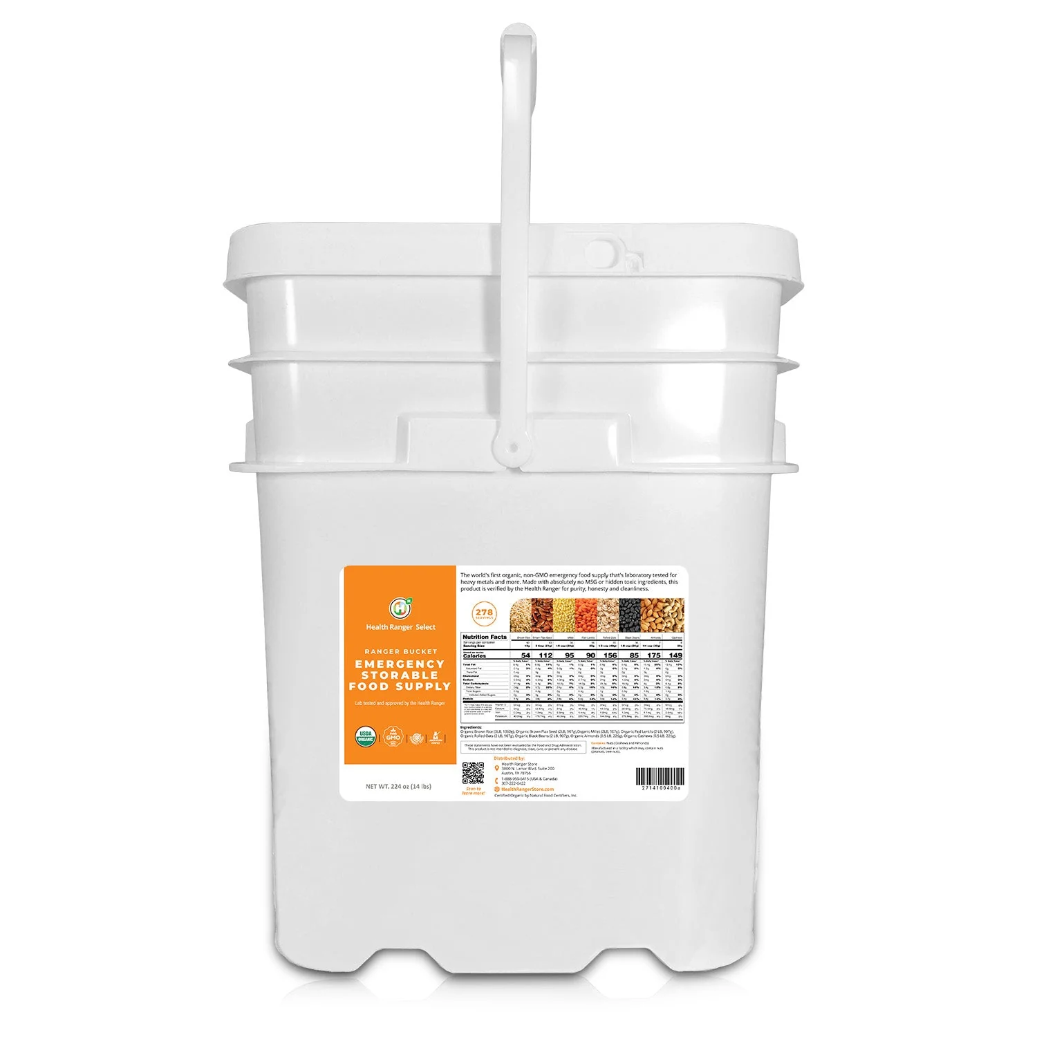 (536 Servings) Ranger Bucket Set - Organic Emergency Storable Food Supply (A26 + B19) - Image 2