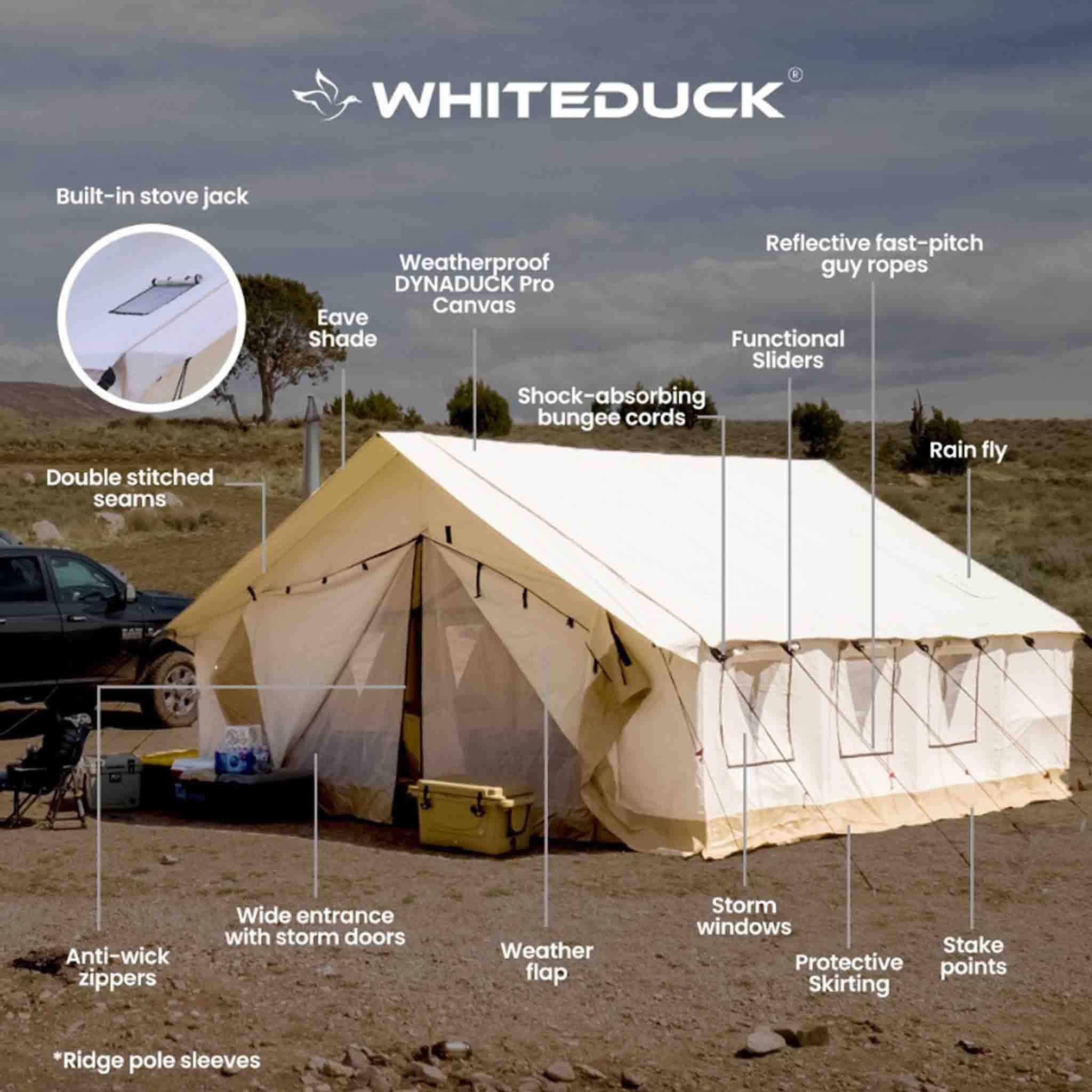 8' x 10' Alpha Wall Tent - Image 2