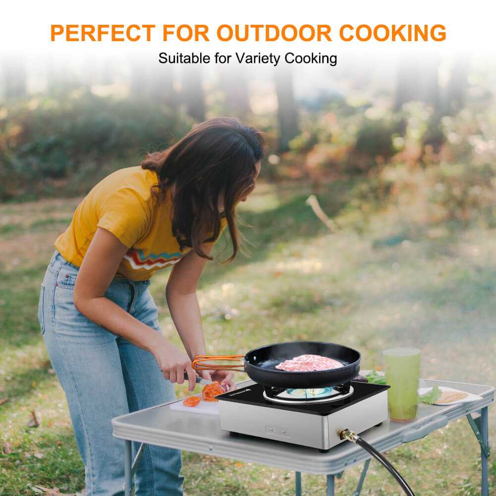 9,500 BTU Propane Single Burner Camp Stoves with Auto Ignition - Image 5