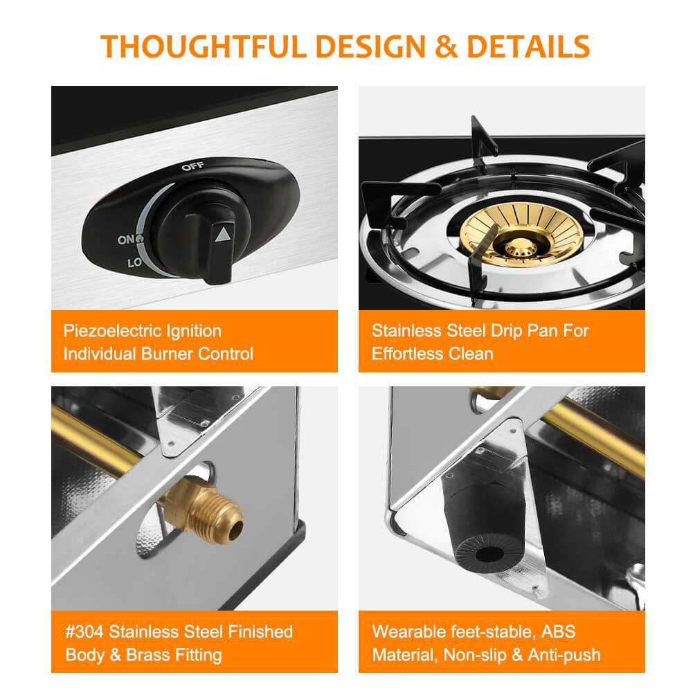 9,500 BTU Propane Single Burner Camp Stoves with Auto Ignition - Image 8
