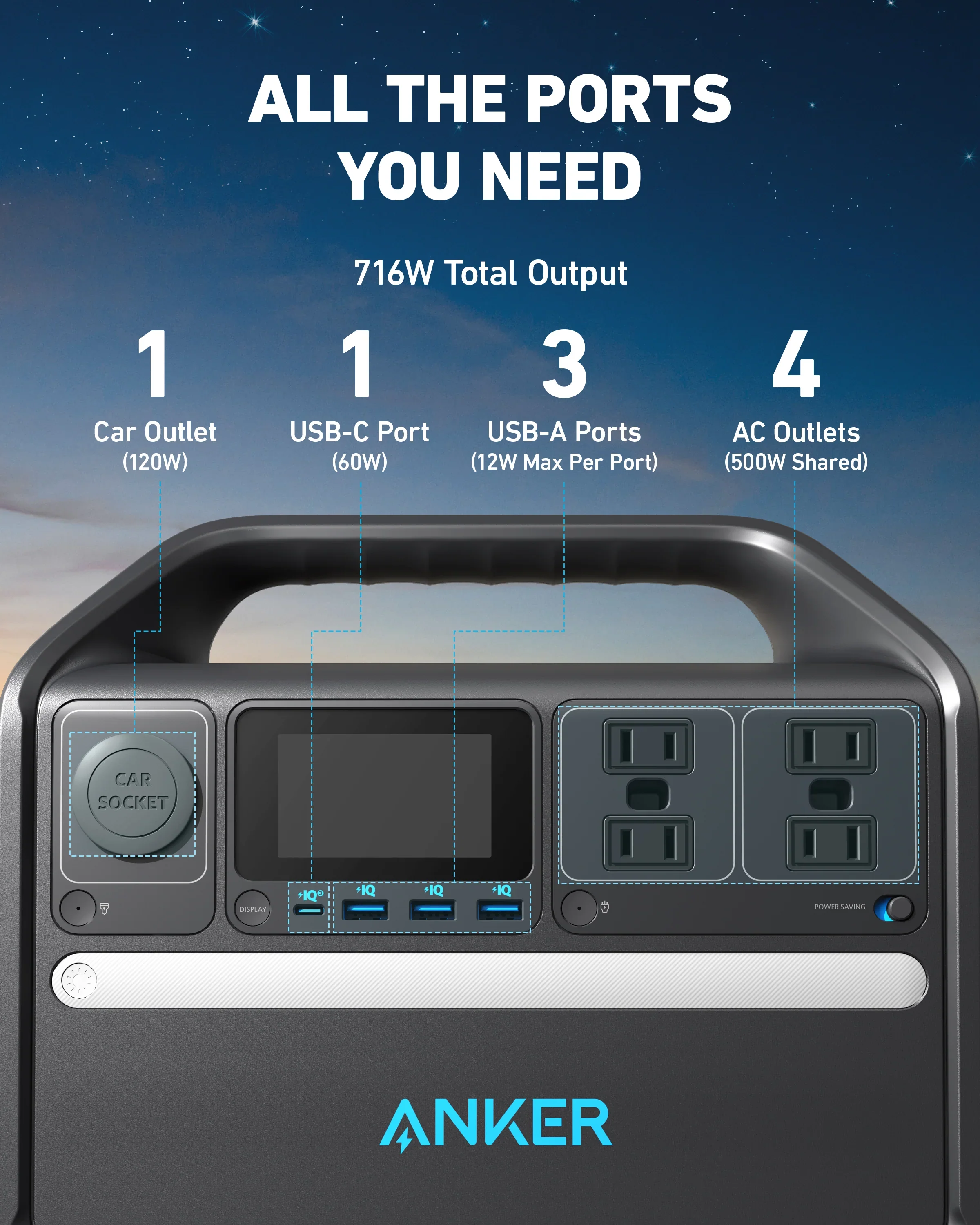 Anker SOLIX 536 Portable Power Station - 508Wh｜500W - Image 8