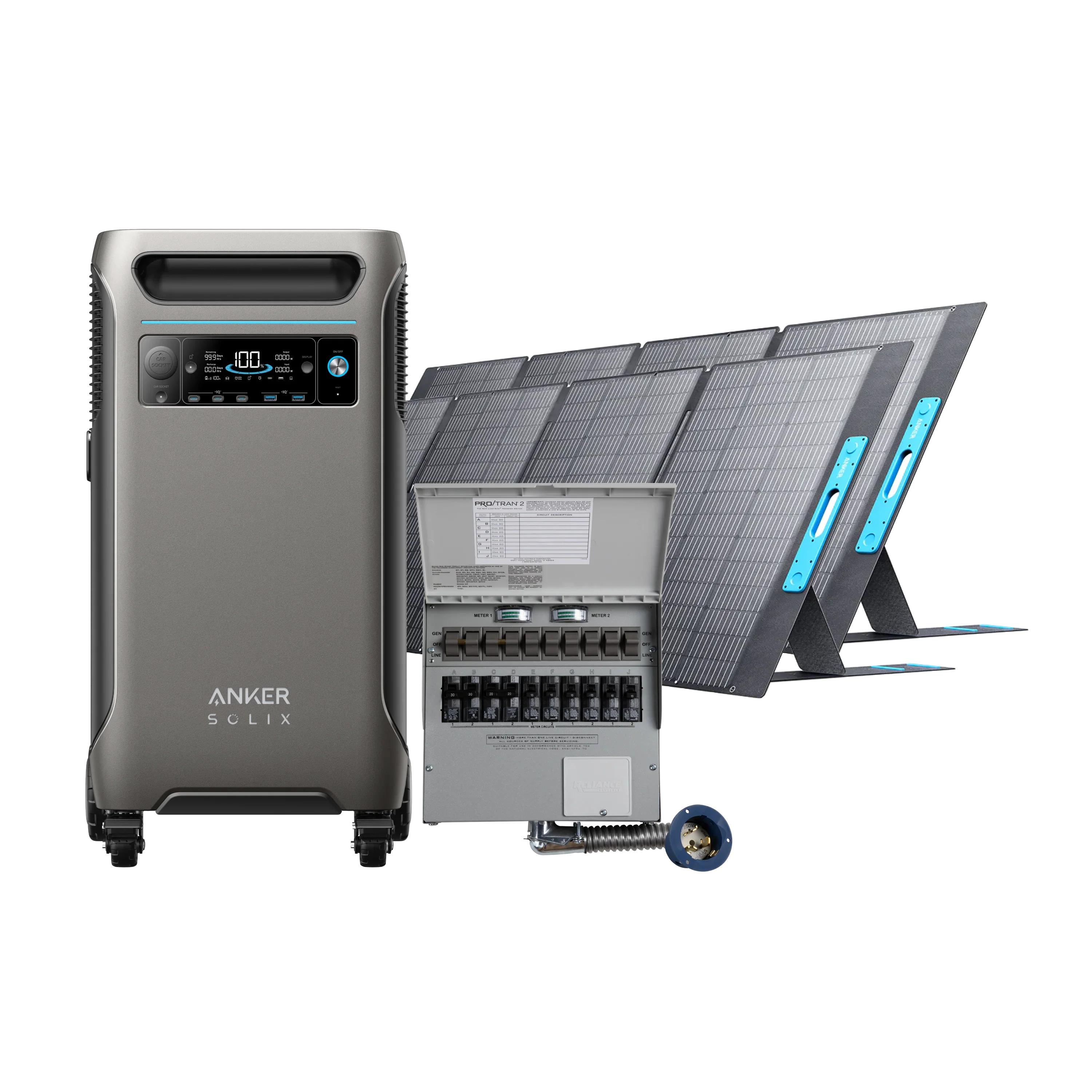 Anker SOLIX F3800 + Home Backup Kit + 2 × 400W Solar Panel