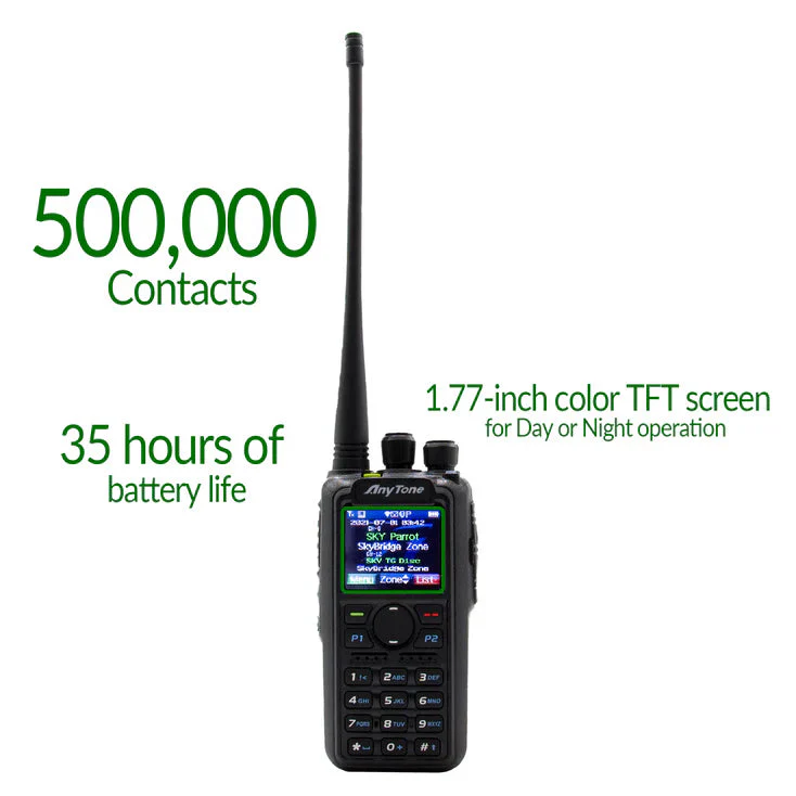 Anytone At-D878uvii Plus Digital Dmr Dual-Band Handheld Commercial Radio with Encryption Capabilities - Image 4