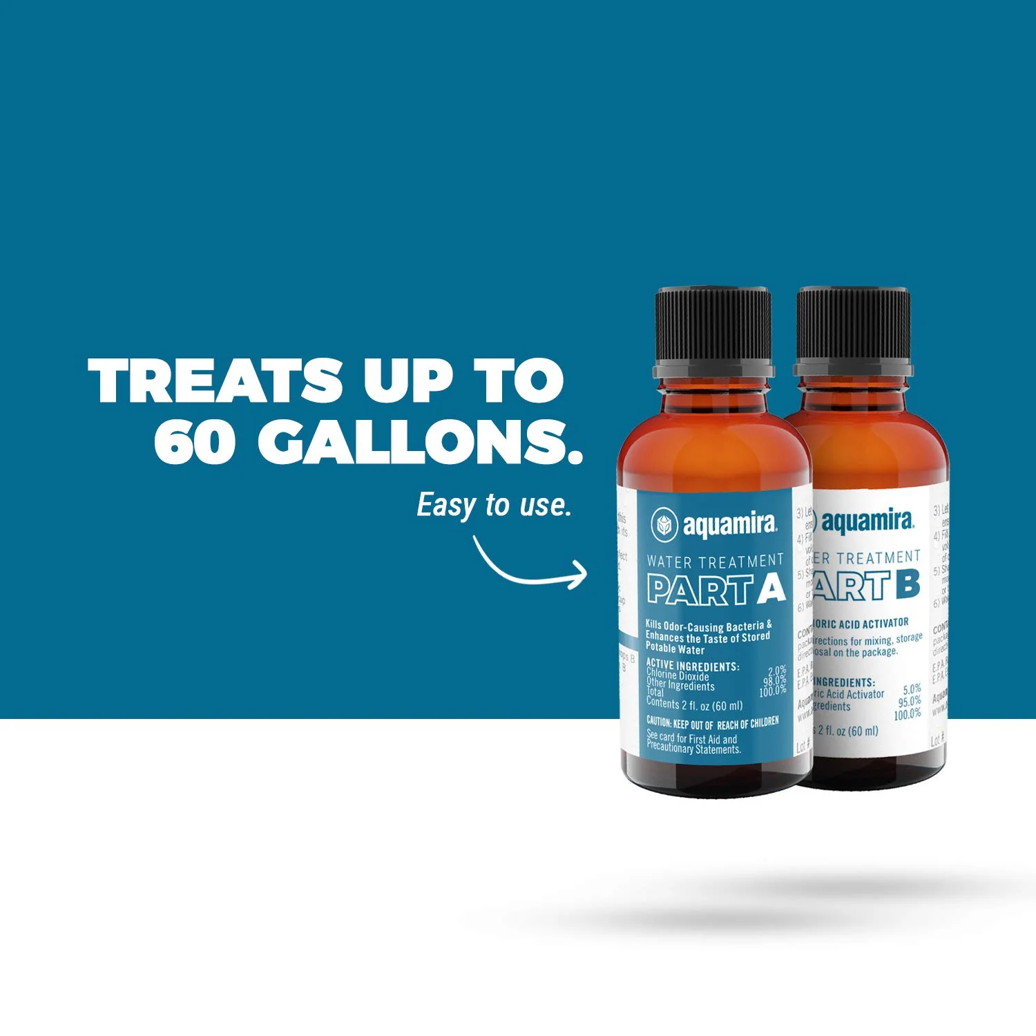 Aquamira Water Treatment Drops for Long Term Water Storage - Treats up to 60 Gallons - Image 3