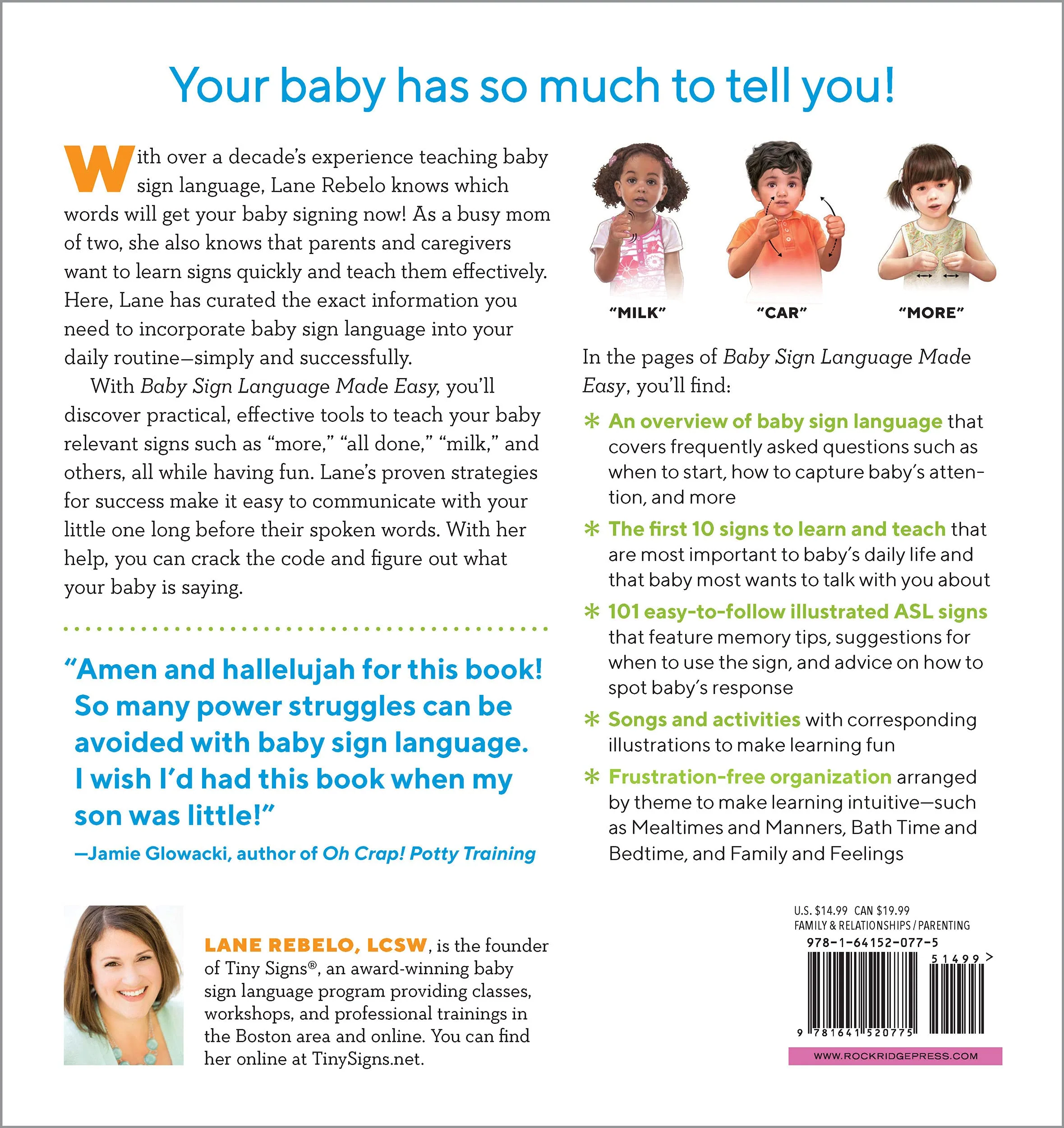 Baby Sign Language Made Easy: 101 Signs to Start Communicating with Your Child Now (Spiral Bound) - Image 2