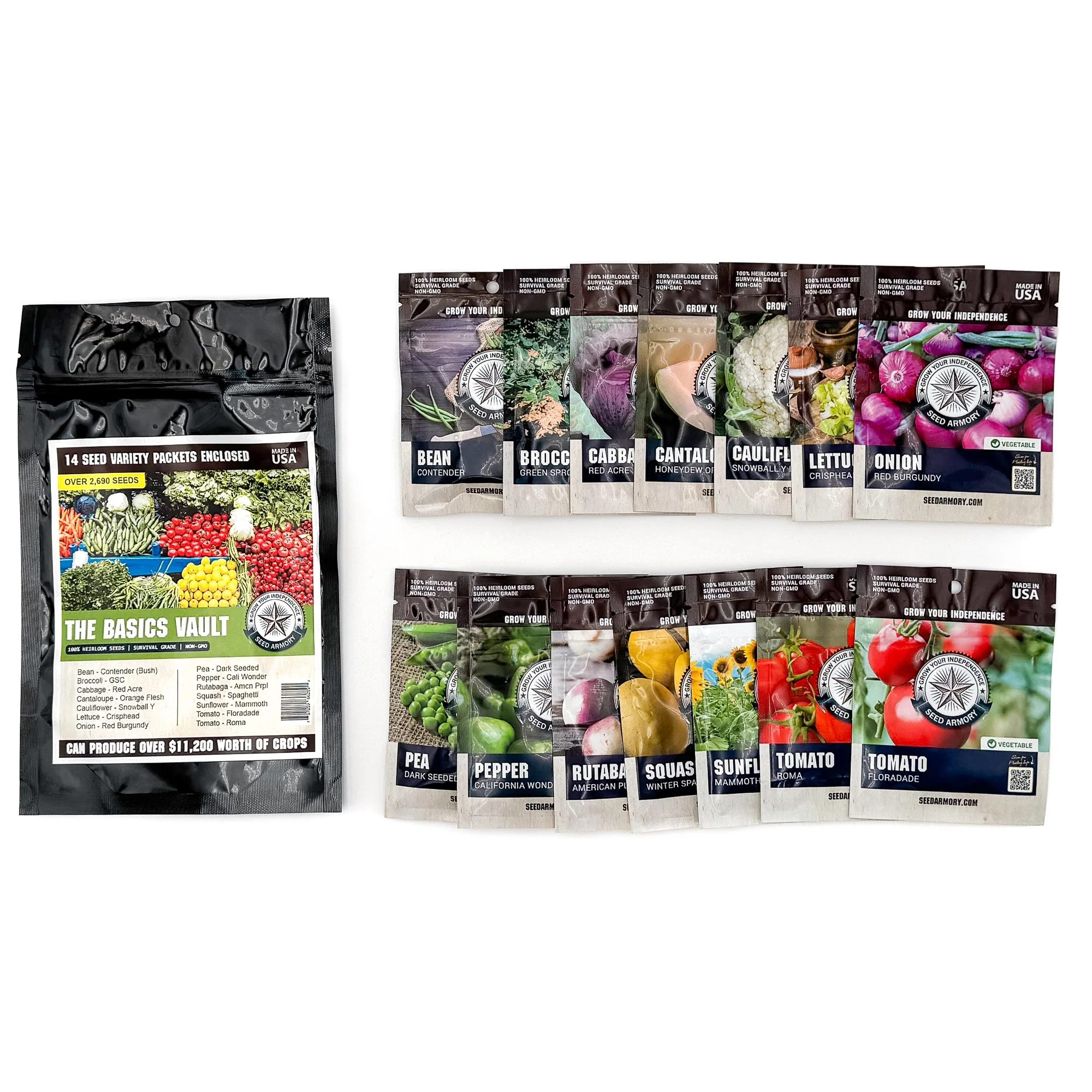 Basics Seed Vault - 14 Varieties - Image 2