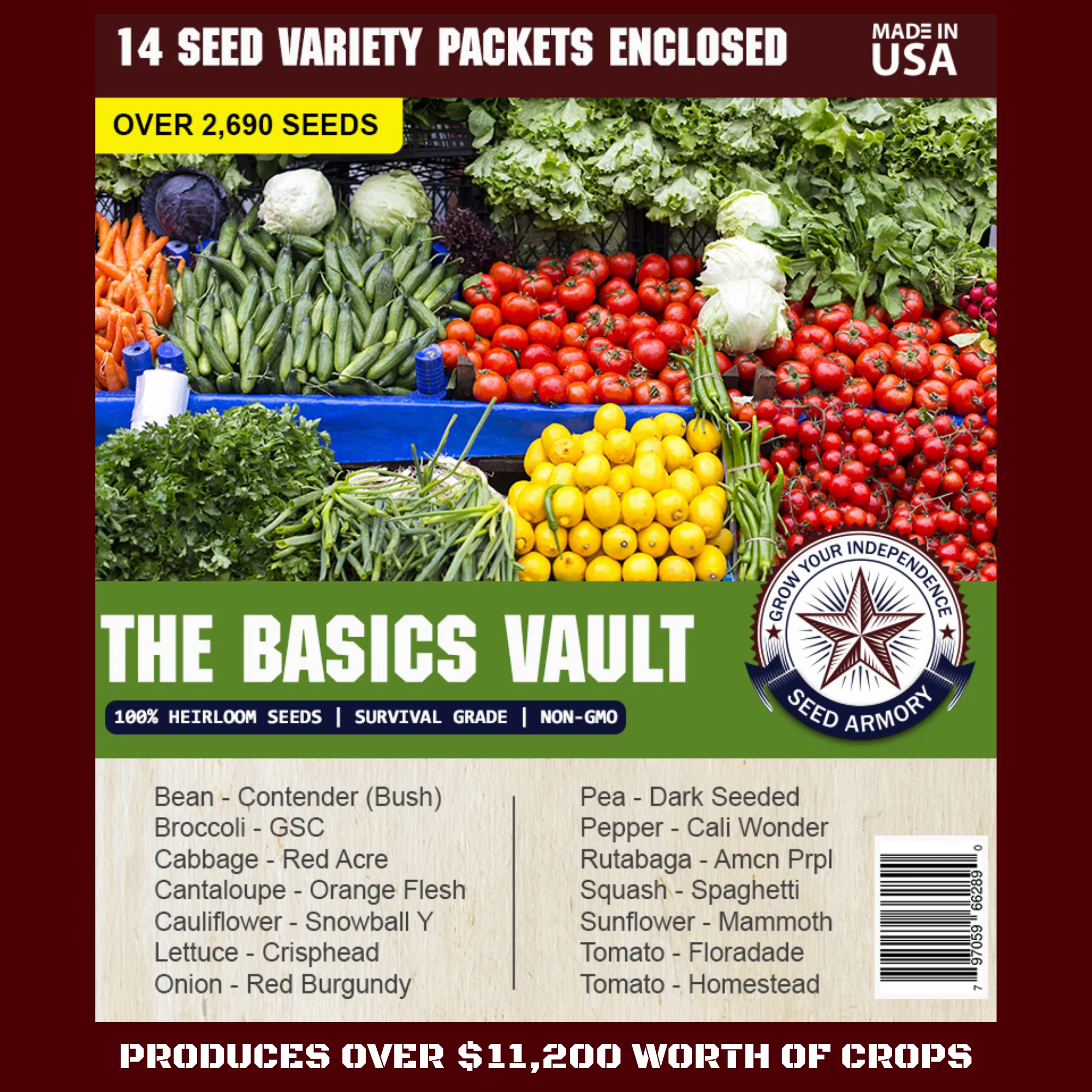 Basics Seed Vault - 14 Varieties - Image 4