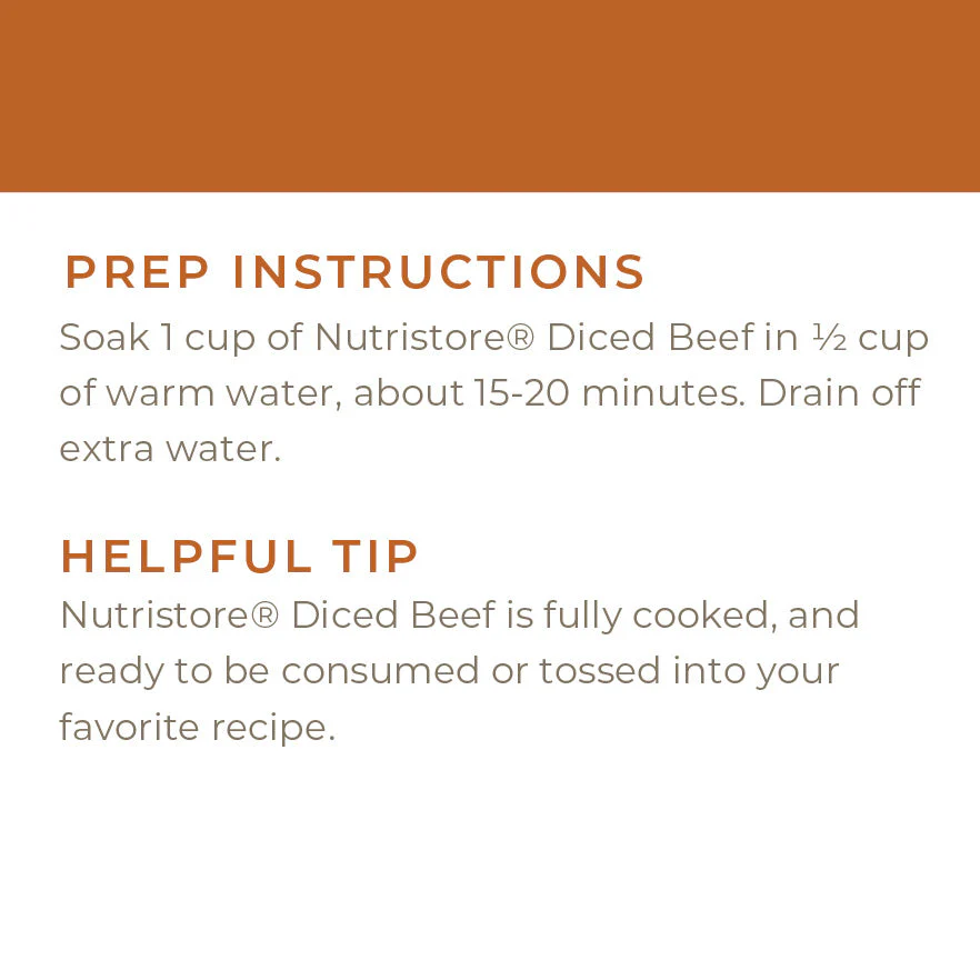 Beef Dices Freeze Dried - #10 Can - Image 5