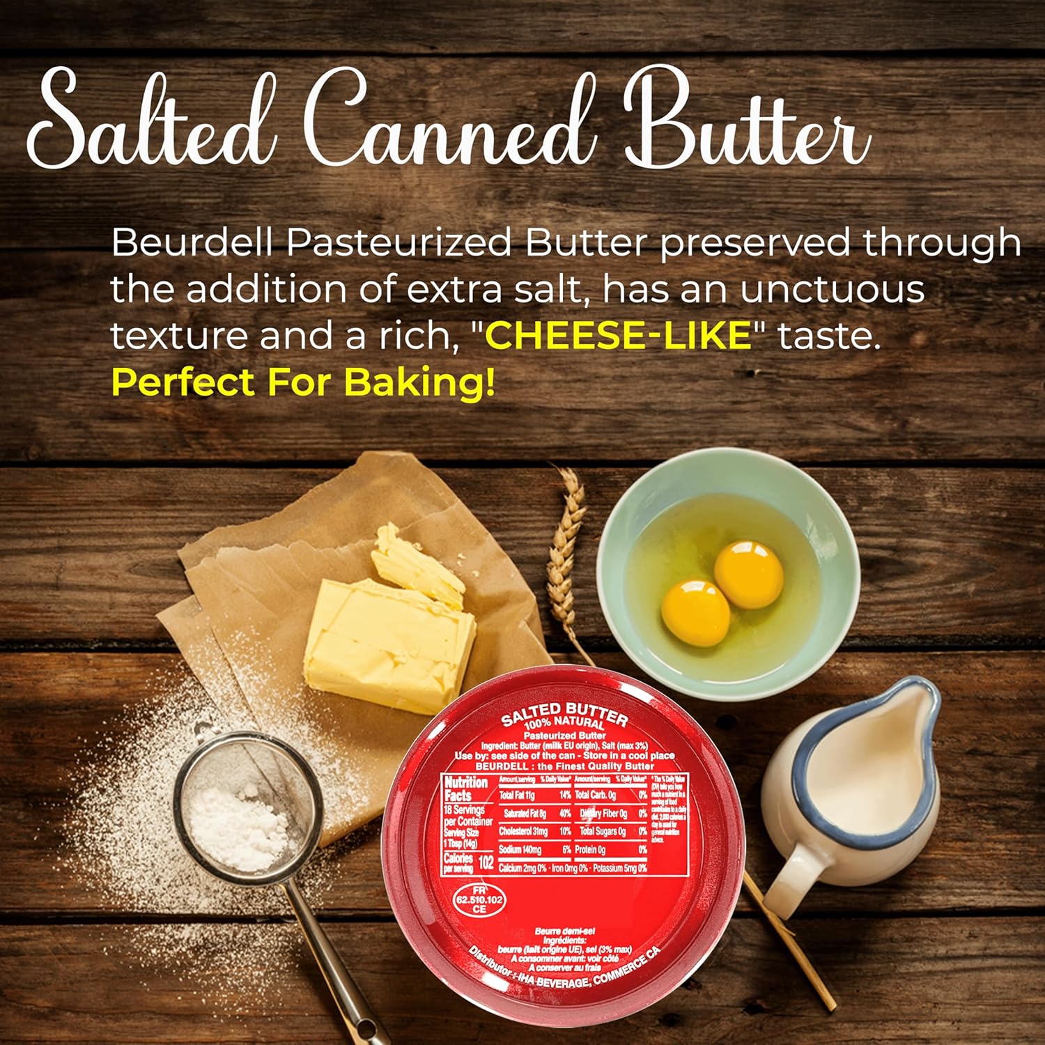 Beurdell French Salted Real Canned Butter 100% Natural (Pack of 24) - Image 7