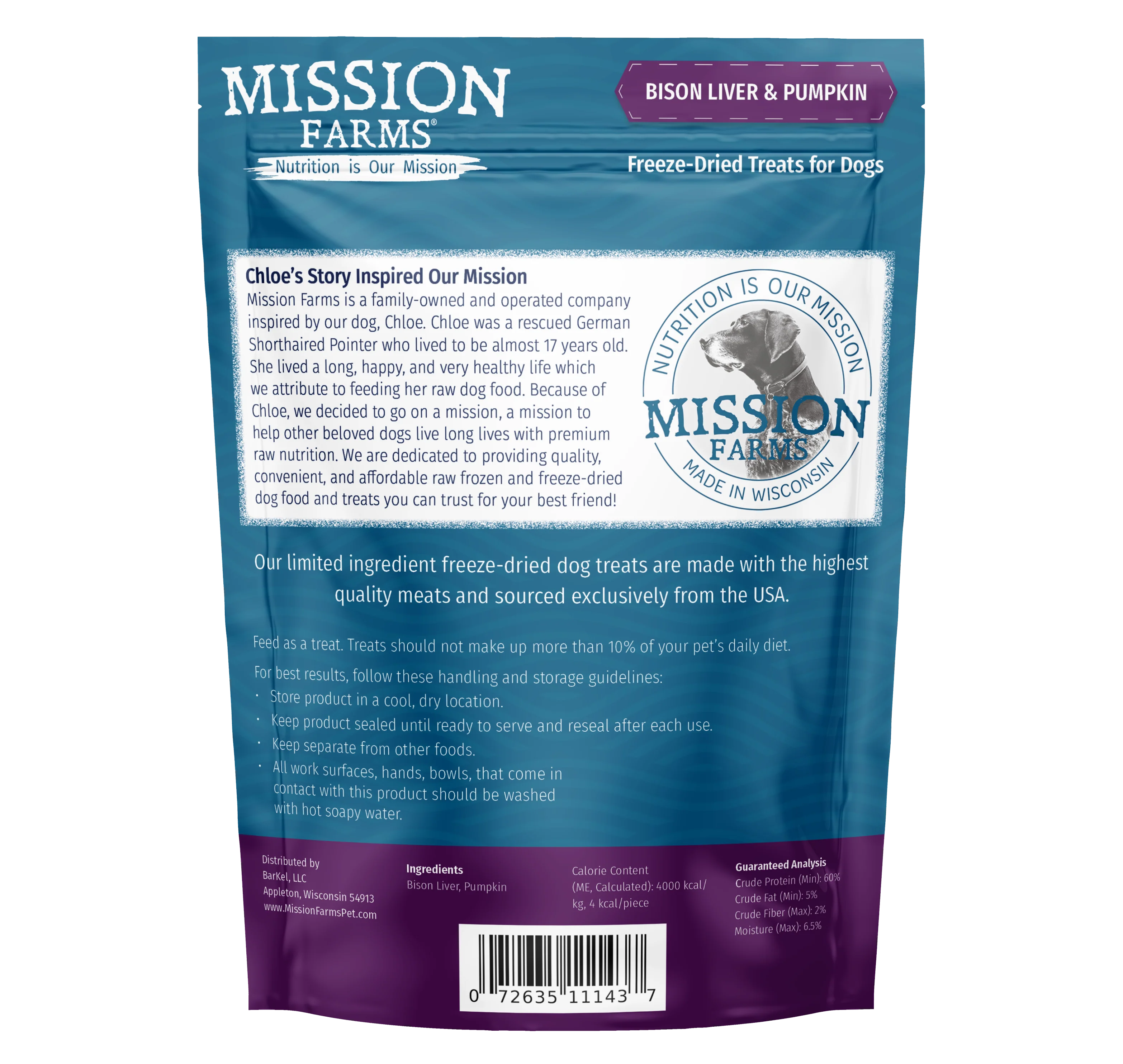 Bison Liver & Pumpkin Treats- 3oz - Image 2