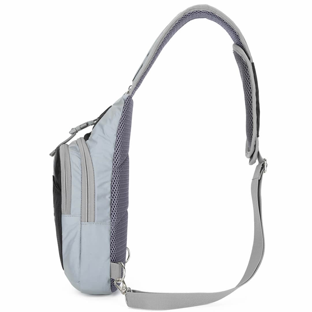 Black Reflective Sling Bag, Small Trekking Bag, Riderbag Unisex - Image 4