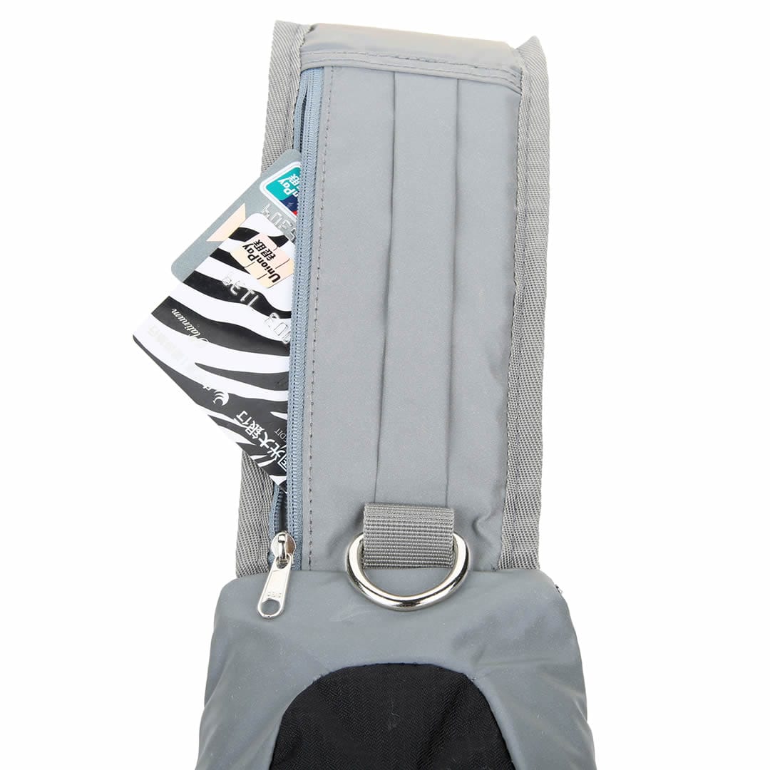 Black Reflective Sling Bag, Small Trekking Bag, Riderbag Unisex - Image 8