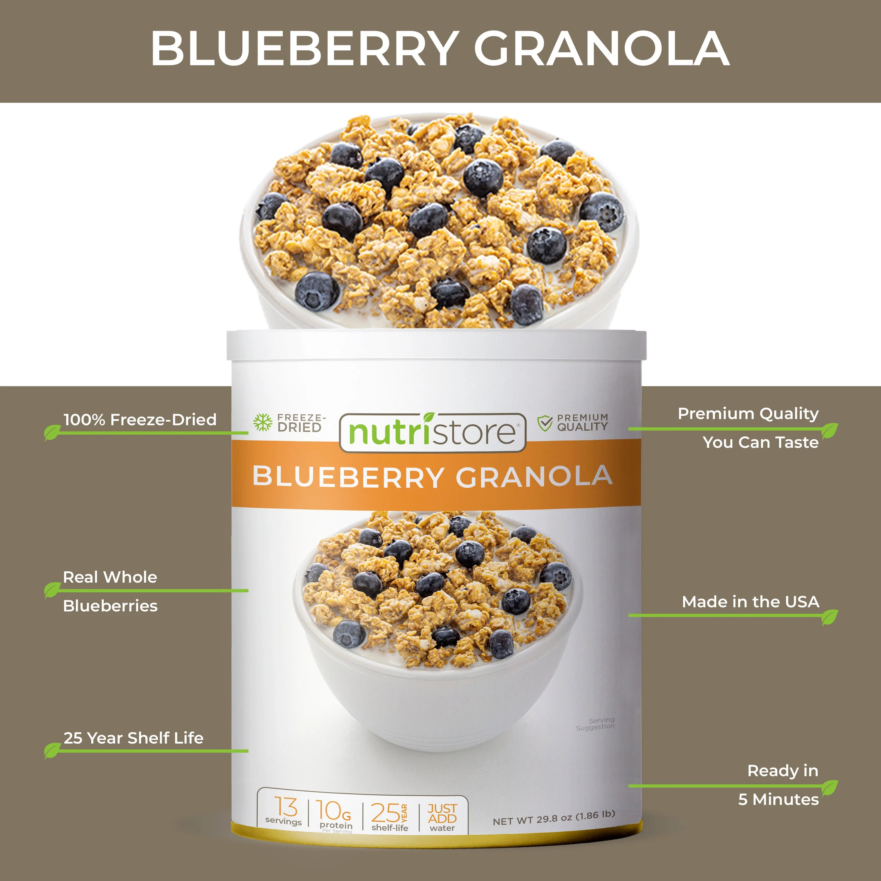 Blueberry Granola - #10 Can - Image 3