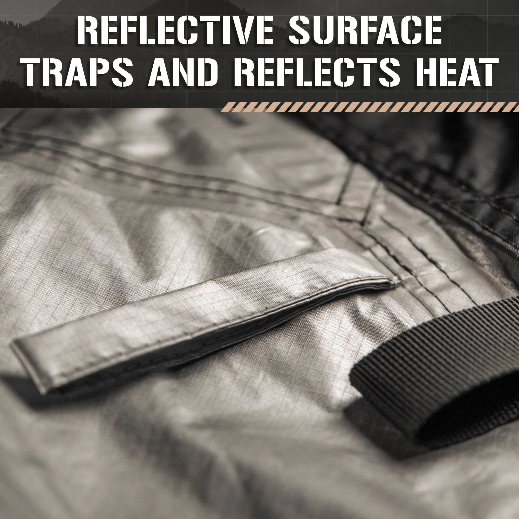 Bushcraft Reflective Shelter Tarp - Image 4