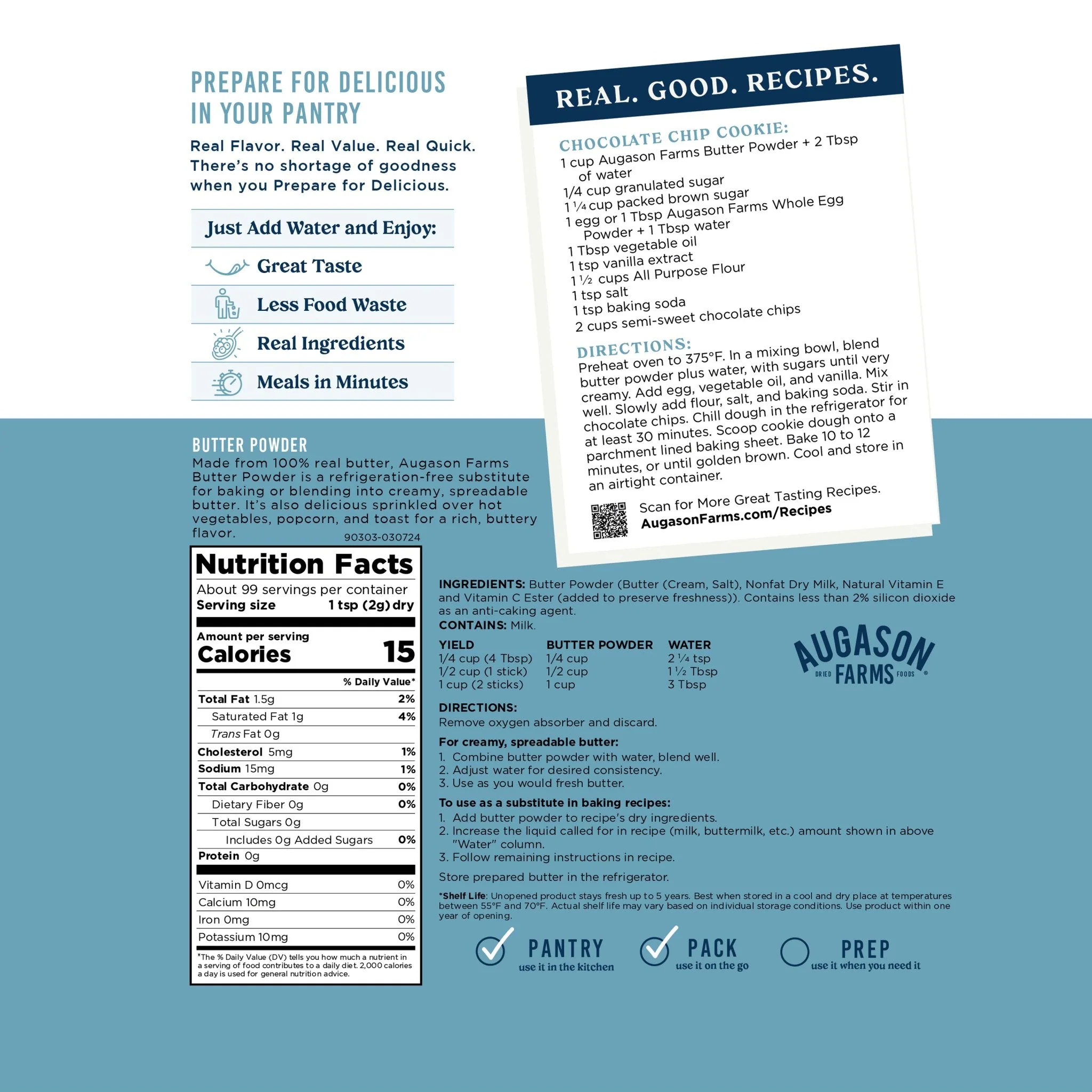 Butter Powder Pouch, 99 Servings - Image 3