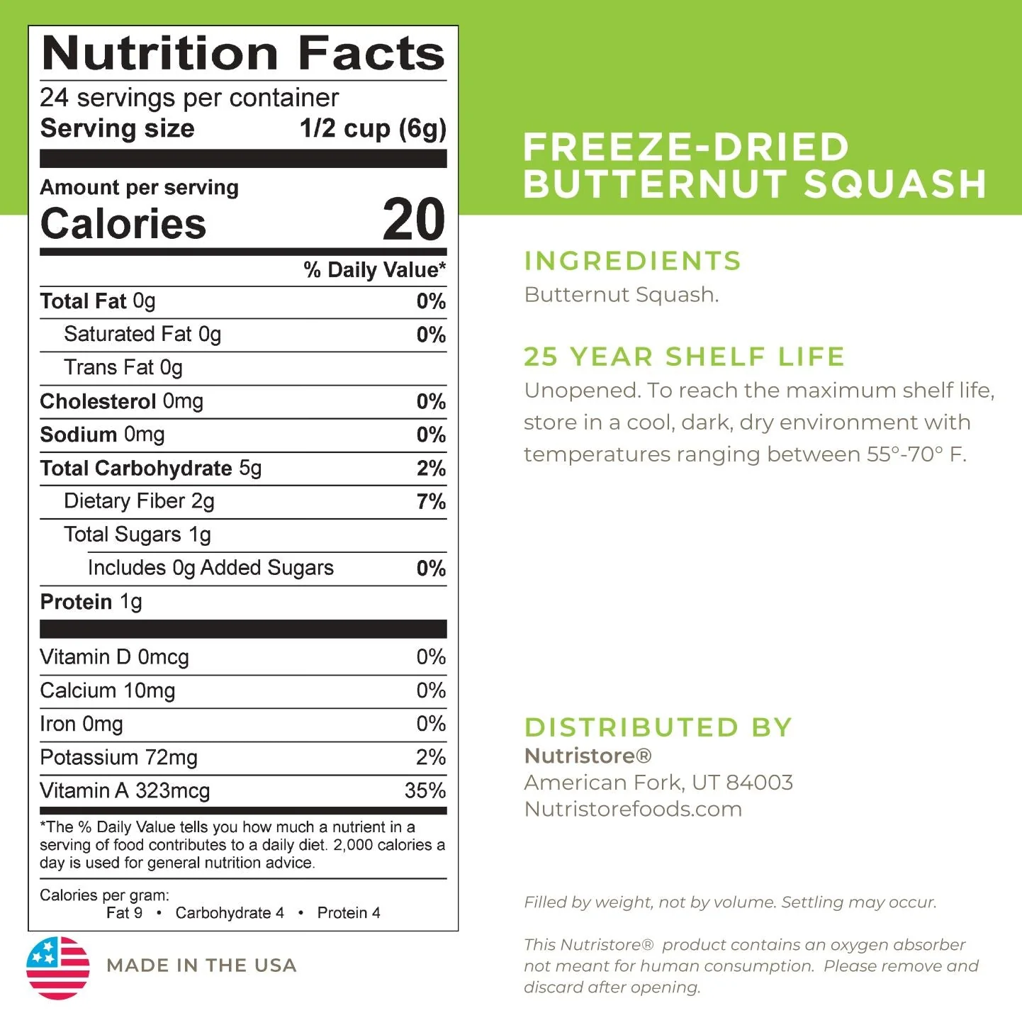 Butternut Squash Freeze Dried - #10 Can - Image 2