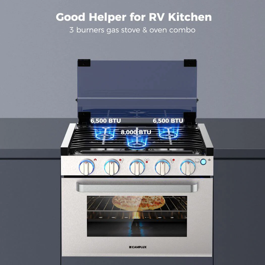 Camplux 17" RV Oven W/3 Burners Cooktop - Image 4
