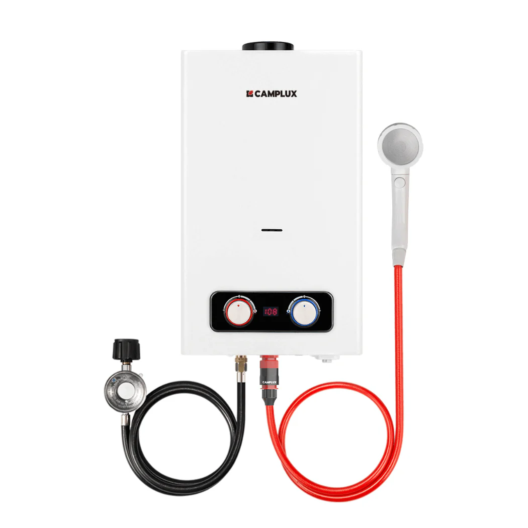 Camplux 2.64 GPM Tankless Gas Water Heater, Propane Shower, Portable