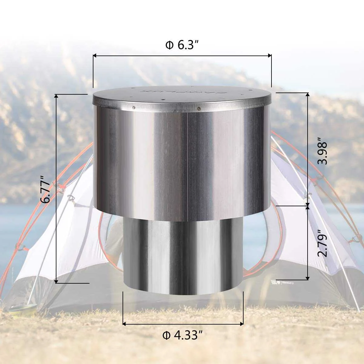 Camplux 3.54'' (90mm) Rain Cap, Stainless Steel Rain Cap for Tankless Water Heater, Rain-Proof & Windproof Cap for Gas Water Heater, Perfect for Outdoor Installation - Image 3