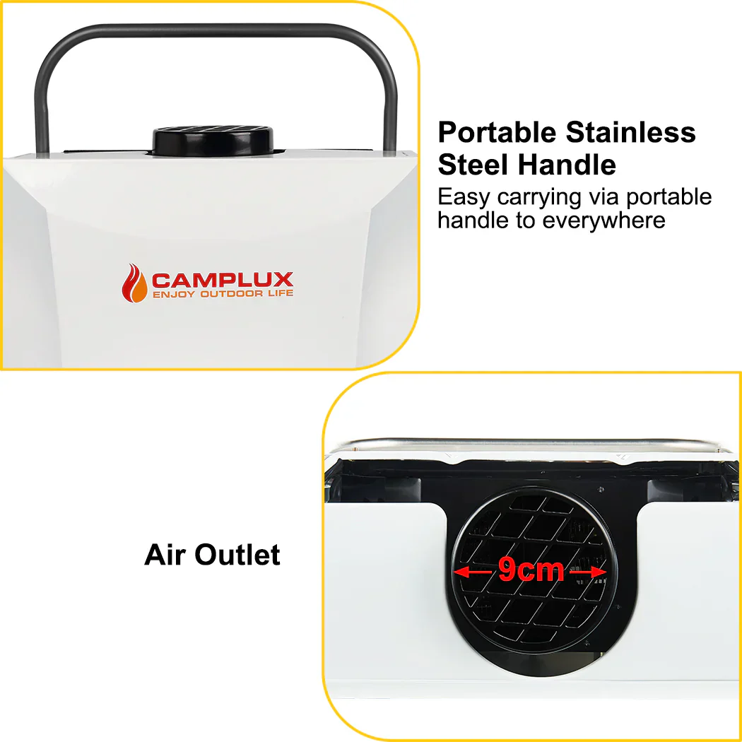 Camplux 8L Portable Gas Hot Water Heater w/ 4.3L Pump & Sink Sprayer & Shower Stand - Image 16