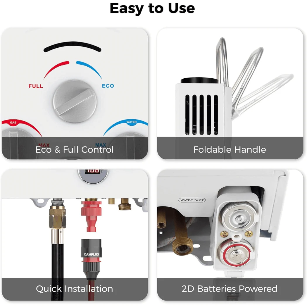Camplux BW158P60 Camping Water Heater With Pump Kit - Image 4
