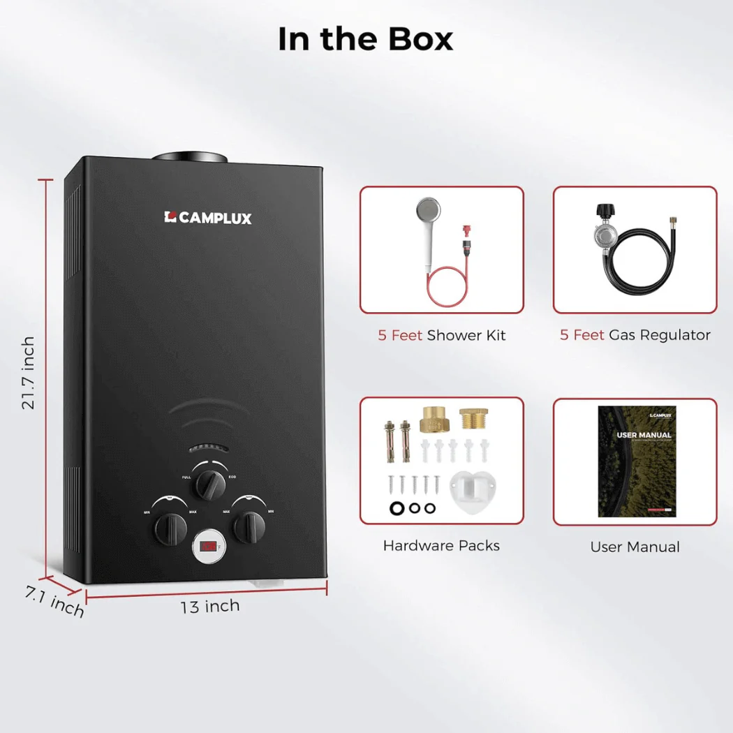 Camplux BW264B Camping Water Heater Propane - Image 7