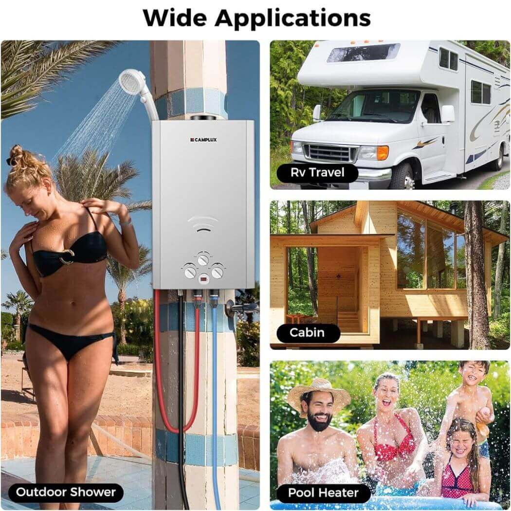 Camplux BW422G Camping Water Heater Propane - Image 2