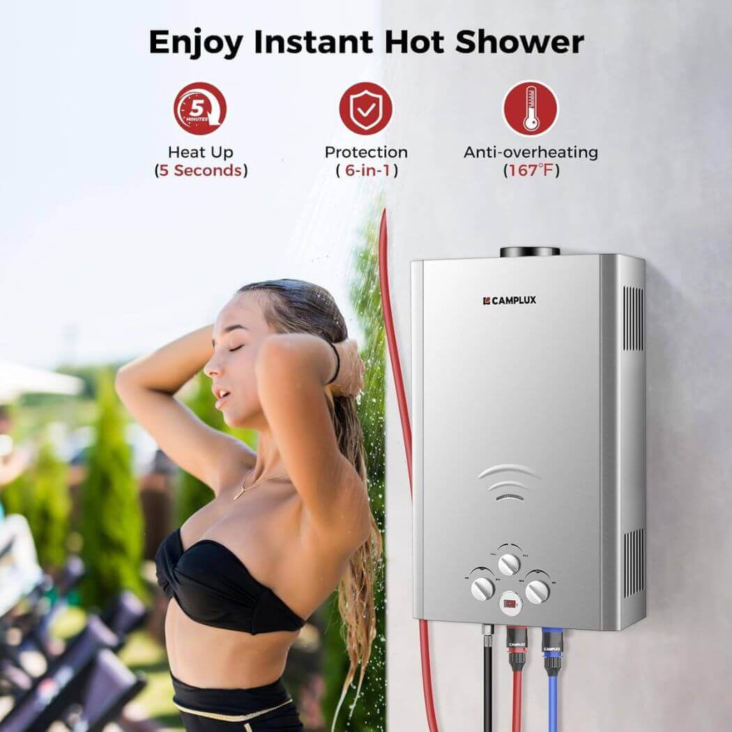 Camplux BW422G Camping Water Heater Propane - Image 4