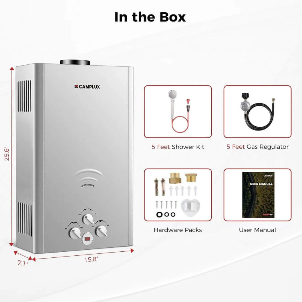 Camplux BW422G Camping Water Heater Propane - Image 6