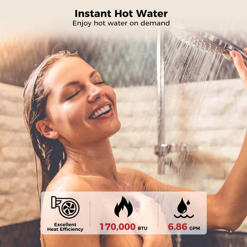 Camplux Climatech-7 Indoor Tankless Gas Water Heater 6.86 GPM | White - Image 5