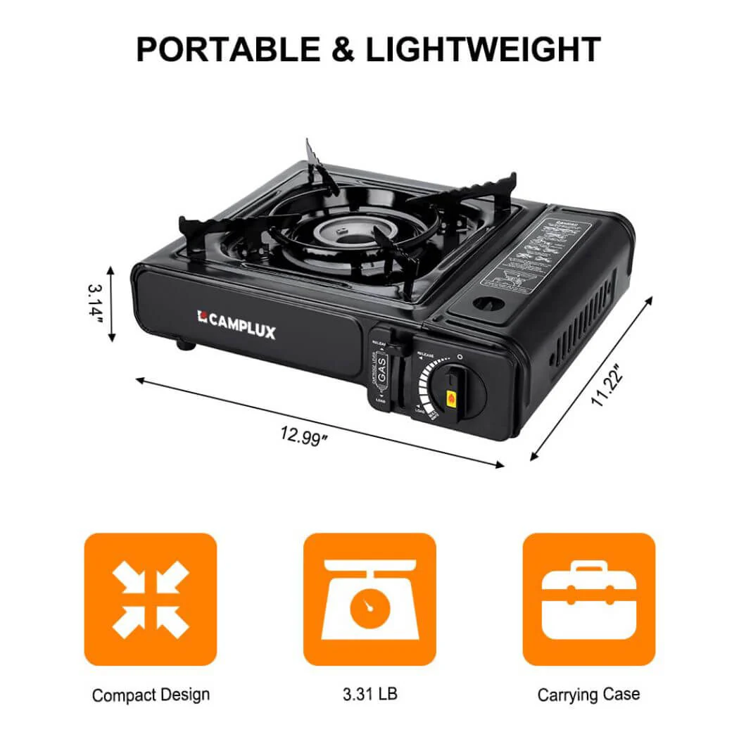 Camplux Dual Fuel Propane & Butane Stove with Carrying Case, Portable Camping Stoves with CSA Certification - Image 3