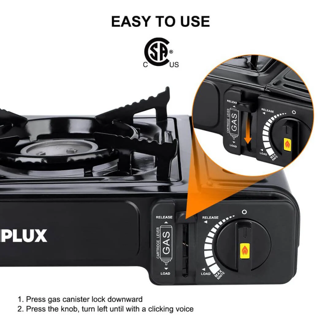 Camplux Dual Fuel Propane & Butane Stove with Carrying Case, Portable Camping Stoves with CSA Certification - Image 4