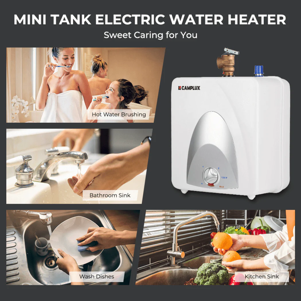 Camplux Electric Mini Tank Point of Use Water Heater 120V - 1.3 Gallon - Image 4