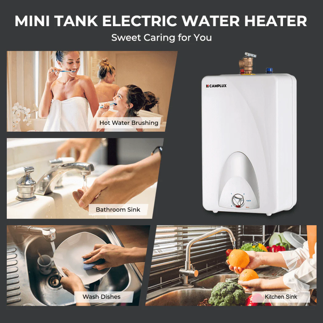 Camplux Electric Mini Tank Point of Use Water Heater 120V - 4.0 Gallon - Image 5